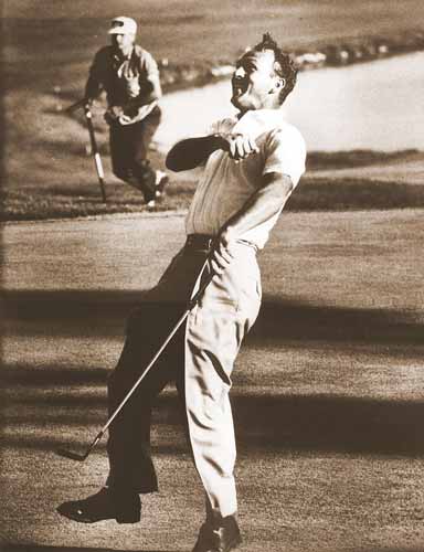 Vintage Golf Photographs. Arnold Palmer Winning the US Open 1960