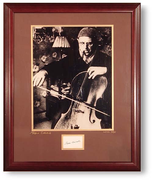 Pablo Casals With Signature