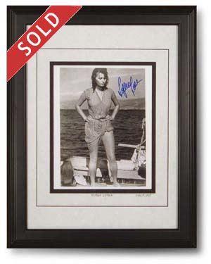 Photograph of Sophia Loren Signed  By Sophia Loren